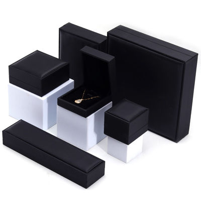 Αγορά OEM Grain Textured Noble Luxury PU Leather Jewelry Box Case Για συσκευασία αποθήκευσης online manufacture
