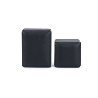 Χάνχονγκ Custom Ring Box με ελαφρύ 6.5*6.5*4.5cm Μέγεθος Μαύρο δέρμα και βελούδο υλικό