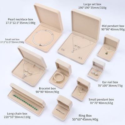 Χονδρικό Κατασκευή Luxury velvet Jewelry Box Προσαρμοσμένο προσωπικό λογότυπο Κόκκινο περιδέραιο βραχιόλι σκουλαρίκια δαχτυλίδι συσκευασία Velvet Jewelry Box