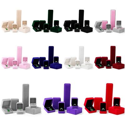 OEM ODM υψηλού επιπέδου βελούδινη κοσμήματα κουτί πολυτελή προσαρμόσιμο λογότυπο Κόκκινο βελούδινο κοσμήματα κουτί