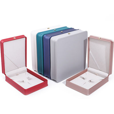 Ορθογώνιο χειροποίητο Hanhong Custom Logo Box Crown Design πολυτελές PU δερμάτινο κουτί περιδέραιο δαχτυλίδι κοσμήματα