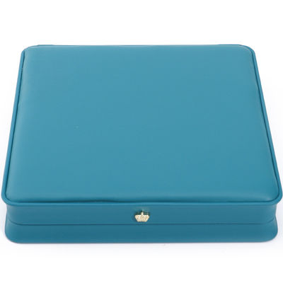 Ορθογώνιο χειροποίητο Hanhong Custom Logo Box Crown Design πολυτελές PU δερμάτινο κουτί περιδέραιο δαχτυλίδι κοσμήματα