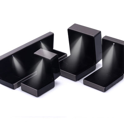 Hanhong Custom Logo LED Light Κοσμήματα Συσκευαστικό κουτί σε γκρι για βραχιόλι περιδέραιο και δαχτυλίδι
