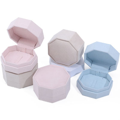 7.5*7.5cm Velvet Jewelry Box for Custom Logo Necklace and Ring Set Display Travel (Κουρέκι από βελούδινο κοσμήματα για το κολιέ και το δαχτυλίδι)