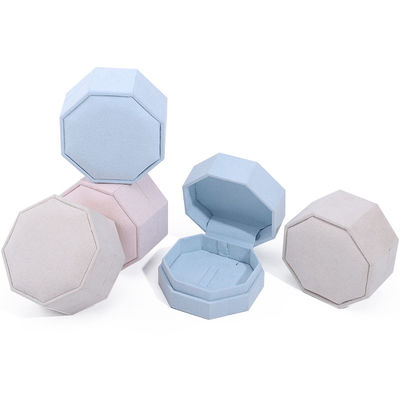 7.5*7.5cm Velvet Jewelry Box for Custom Logo Necklace and Ring Set Display Travel (Κουρέκι από βελούδινο κοσμήματα για το κολιέ και το δαχτυλίδι)