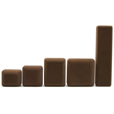Χαν Χονγκ Επεξεργασμένο Luxury LED Velvet Brown Κοσμήματα Συσκευαστικό Κουτί Custom Ring Box με Φως