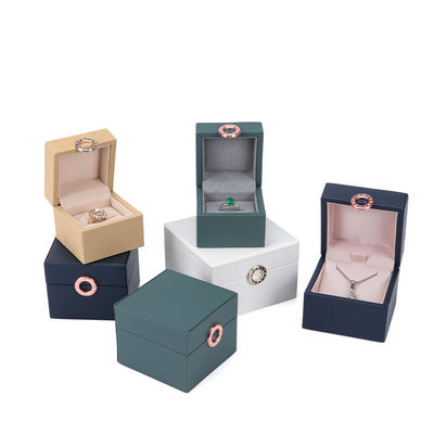 Αγορά Χρυσαφικά Πακέτο Hanhong Four-Leaf Clover Luxury PU δερμάτινο δαχτυλίδι κουτί με Custom Logo online manufacture
