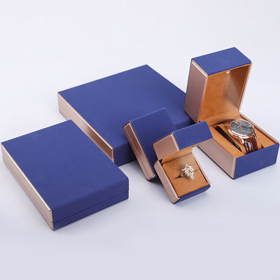 19x19x4cm Γαλάζιο Κουκούφιο PU Δερμάτινο Κοσμήματα Κουτί δώρο με LED φως και Κουκούφιο Εμφάνιση