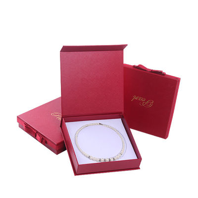 Hanhong εξατομικευμένο μέγεθος κόκκινο κοσμήματα χαρτόνι χαρτί μανίκι κουτί για βραχιόλι κολιέ