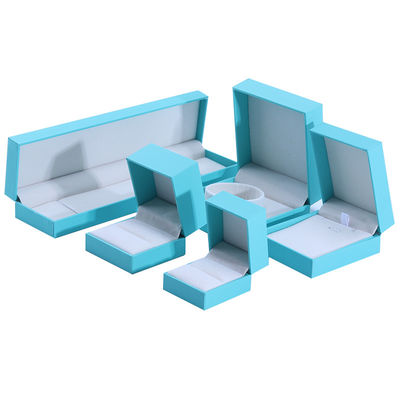 Χειροποίητο οικολογικό κουτί κοσμημάτων από χαρτόνι γαλάζιο του ουρανού, προσαρμόσιμο κουτί κοσμημάτων