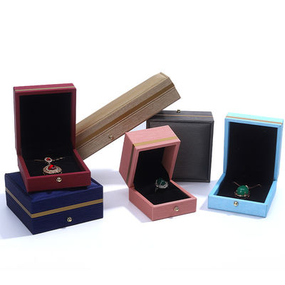 Hanhong Custom Blue Leather Jewelry Box για δαχτυλίδι περιδέραιο βραχιόλι γάμο Επικοινωνήστε μαζί μας