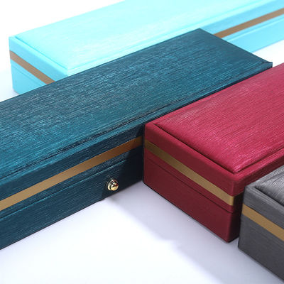 Hanhong Custom Blue Leather Jewelry Box για δαχτυλίδι περιδέραιο βραχιόλι γάμο Επικοινωνήστε μαζί μας
