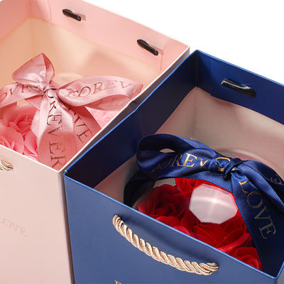 OEM λογότυπο Στρογγυλό Αποθήκευση Rose Flower κοσμήματα κουτί για γάμο γενέθλια παράνυμφες δώρο