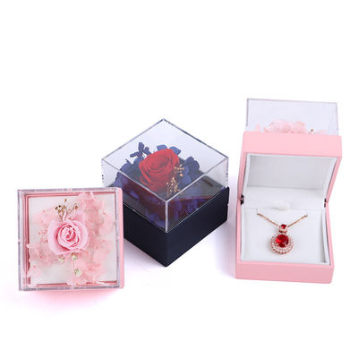Λούξυ Square Rose Necklace Box Κοσμήματα Κουτί δώρο για συναρπαστική παρουσίαση