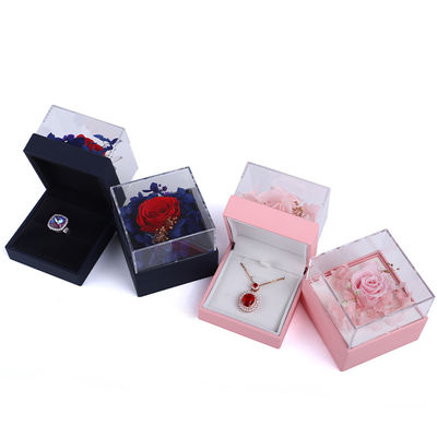 Λούξυ Square Rose Necklace Box Κοσμήματα Κουτί δώρο για συναρπαστική παρουσίαση