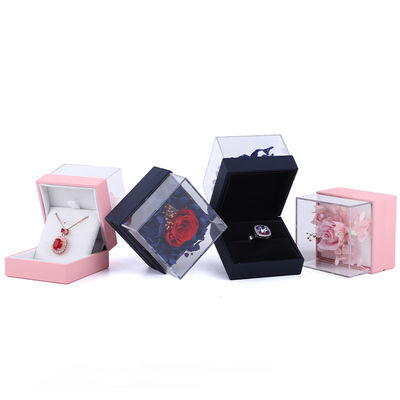 Λούξυ Square Rose Necklace Box Κοσμήματα Κουτί δώρο για συναρπαστική παρουσίαση