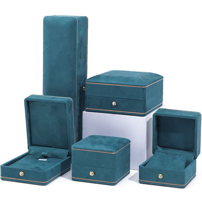 OEM ODM Luxury Jewelry Box Custom υψηλής ποιότητας Blue Velvet Jewelry Box με λογότυπο