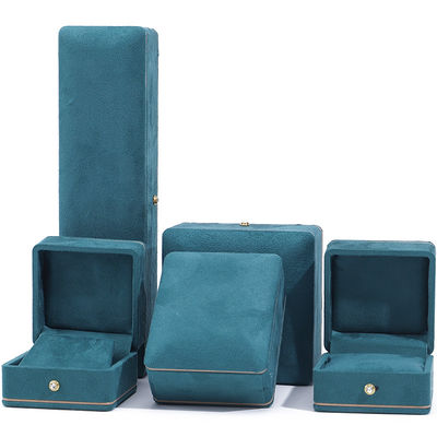 OEM ODM Luxury Jewelry Box Custom υψηλής ποιότητας Blue Velvet Jewelry Box με λογότυπο