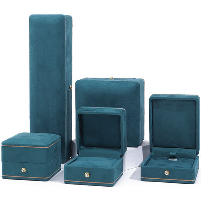 OEM ODM Luxury Jewelry Box Custom υψηλής ποιότητας Blue Velvet Jewelry Box με λογότυπο