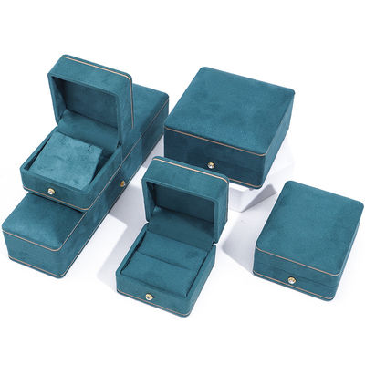 OEM ODM Luxury Jewelry Box Custom υψηλής ποιότητας Blue Velvet Jewelry Box με λογότυπο