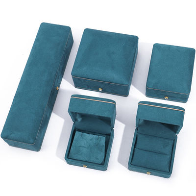 OEM ODM Luxury Jewelry Box Custom υψηλής ποιότητας Blue Velvet Jewelry Box με λογότυπο