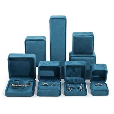 Λούξυ Κοσμήματα Box premium Blue Velvet Κοσμήματα Box για βραχιόλι δαχτυλίδι σκουλαρίκι