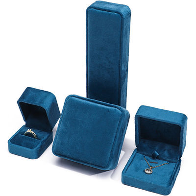 Λούξυ Κοσμήματα Box premium Blue Velvet Κοσμήματα Box για βραχιόλι δαχτυλίδι σκουλαρίκι