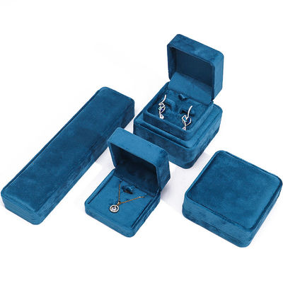 Λούξυ Κοσμήματα Box premium Blue Velvet Κοσμήματα Box για βραχιόλι δαχτυλίδι σκουλαρίκι