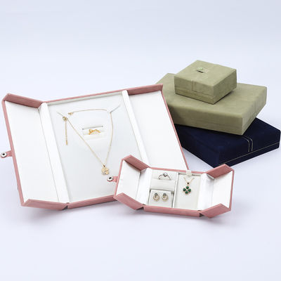 Πολυλειτουργία Custom Branded Velvet Jewellery Case Packaging με κλείσιμο με κουμπί