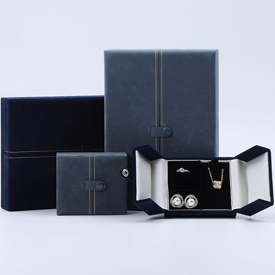 Πολυλειτουργία Custom Branded Velvet Jewellery Case Packaging με κλείσιμο με κουμπί