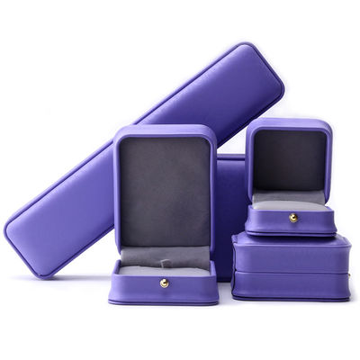 Εντυπωσιακό μωβ μαλακό βελούδο κοσμήματα αποθήκευση κουτί πακέτο για δαχτυλίδι μενταγιόν