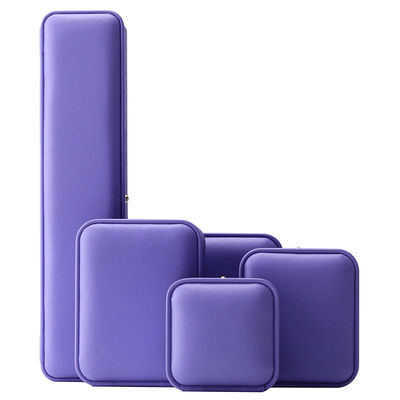 Εντυπωσιακό μωβ μαλακό βελούδο κοσμήματα αποθήκευση κουτί πακέτο για δαχτυλίδι μενταγιόν