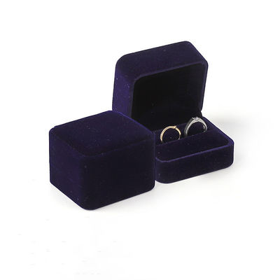 τετράγωνο σκούρο πράσινο Βελούδινο Κόσμημα συσκευασία δαχτυλιδιού γάμου αναδιπλούμενο Κουτί Κοσμημάτων