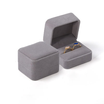 τετράγωνο σκούρο πράσινο Βελούδινο Κόσμημα συσκευασία δαχτυλιδιού γάμου αναδιπλούμενο Κουτί Κοσμημάτων