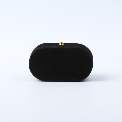 Προσαρμοσμένο Custom Black Velvet Κοσμήματα Συσκευή Γάμος αρραβωνιασμός Διπλό δαχτυλίδι Luxury Κοσμήματα Box