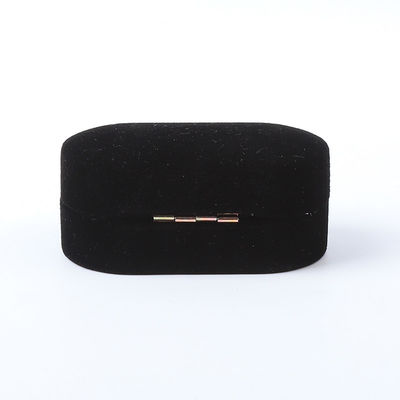 Προσαρμοσμένο Custom Black Velvet Κοσμήματα Συσκευή Γάμος αρραβωνιασμός Διπλό δαχτυλίδι Luxury Κοσμήματα Box