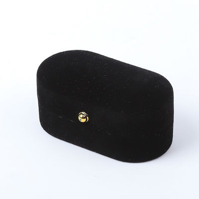 Προσαρμοσμένο Custom Black Velvet Κοσμήματα Συσκευή Γάμος αρραβωνιασμός Διπλό δαχτυλίδι Luxury Κοσμήματα Box