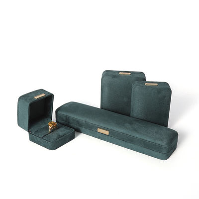 Οκταγωνικό στρατιωτικό πράσινο Βελούδινο Κουτί Κοσμημάτων, προσαρμόσιμο αναδιπλούμενο Κουτί Κοσμημάτων Με Χρυσό έμπλαστρο