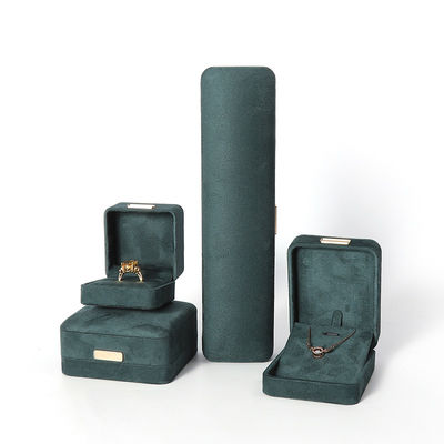 Οκταγωνικό στρατιωτικό πράσινο Βελούδινο Κουτί Κοσμημάτων, προσαρμόσιμο αναδιπλούμενο Κουτί Κοσμημάτων Με Χρυσό έμπλαστρο
