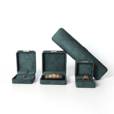 Οκταγωνικό στρατιωτικό πράσινο Βελούδινο Κουτί Κοσμημάτων, προσαρμόσιμο αναδιπλούμενο Κουτί Κοσμημάτων Με Χρυσό έμπλαστρο