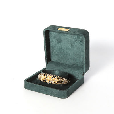 Οκταγωνικό στρατιωτικό πράσινο Βελούδινο Κουτί Κοσμημάτων, προσαρμόσιμο αναδιπλούμενο Κουτί Κοσμημάτων Με Χρυσό έμπλαστρο