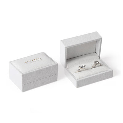 high end velvet square white jewelry box for bracelet Necklace ring packaging