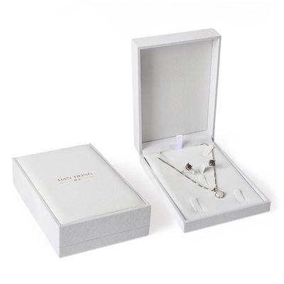 high end velvet square white jewelry box for bracelet Necklace ring packaging
