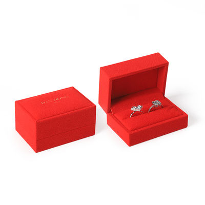 high end velvet square red jewelry box for bracelet Necklace ring packaging