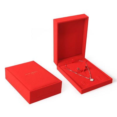 high end velvet square red jewelry box for bracelet Necklace ring packaging