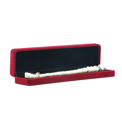 OEM ODM υψηλού επιπέδου βελούδινη κοσμήματα κουτί πολυτελή προσαρμόσιμο λογότυπο Κόκκινο βελούδινο κοσμήματα κουτί