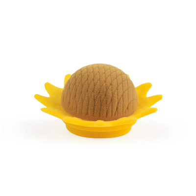 εξατομικευμένο, υψηλής ποιότητας, κίτρινο βελούδινο κουτί κοσμημάτων ηλίανθου για δαχτυλίδι