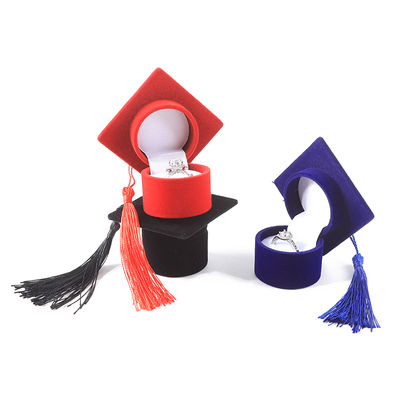 εξατομικευμένο βελούδινο κουτί κοσμημάτων υψηλής ποιότητας με πτυχίο για δώρα διακοπών