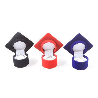 εξατομικευμένο βελούδινο κουτί κοσμημάτων υψηλής ποιότητας με πτυχίο για δώρα διακοπών