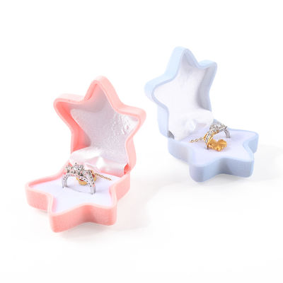 OEM εξατομικευμένο βελούδινο κουτί δαχτυλιδιού αστερία κοσμημάτων με λογότυπο